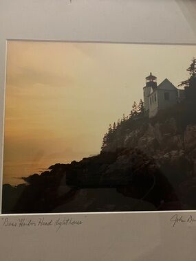 Framed Bass Harbor Head Lighthouse Print by photographer John David Geery